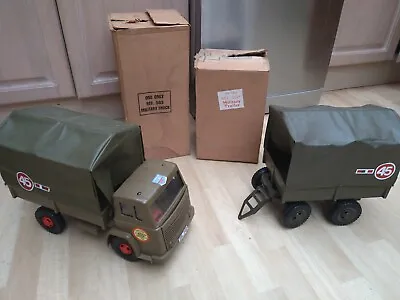 ACTION MAN Vintage 1970's Sharna Toys Large Flatbed Army Truck Canopy & Trailer • $214.70