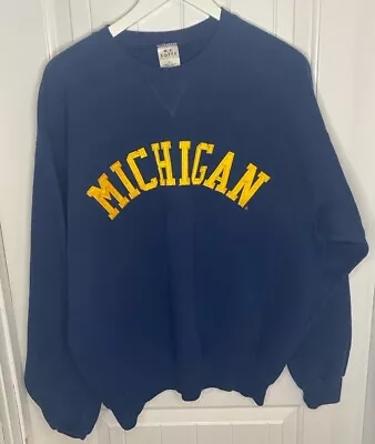 Vintage MJ Soffe Michigan University Sweater Crewneck Size L • $38.99