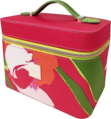 Ted Baker Vanity Travel Cosmetic Case Raspberry & Orange Blossom Brand New • £18.95