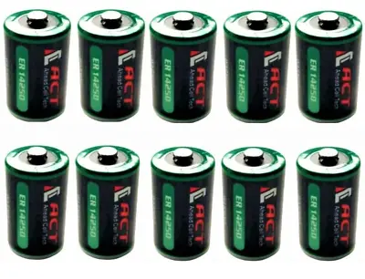 ER14250 Batteries (10 Pack) LS14250 Half 1/2 AA 3.6v 1200mAh Garage/Gate ACT UK • £23.99