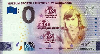 Zero Euro Bill - 0 Euro - Poland - Muzeum Sportu - Gorskiego Kmiecik 2022-16 • £6.72