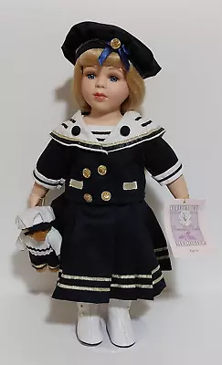 Vintage Collectible Memories Katie Porcelain Doll Blue Eyes Sailor Teddy Bear • $19.95