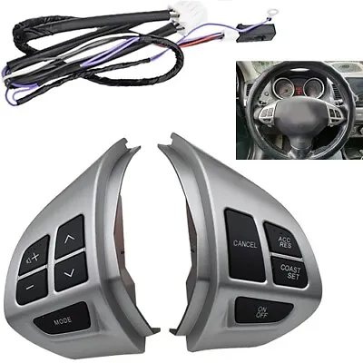 For 06-16 Mitsubishi Outlander L200 Laner Silver Steering Wheel Control Switch • $47.61
