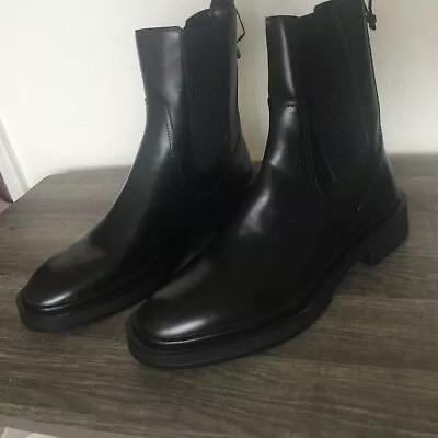 Zara Faux Leather Chelsea Gore Ankle Pull On Ankle Boots Mens Size 10 New • $34.99