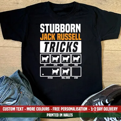 £11.99 • Buy Stubborn Jack Russell Tricks T Shirt Funny Dog Dad Daddy Fathers Day Gift Top