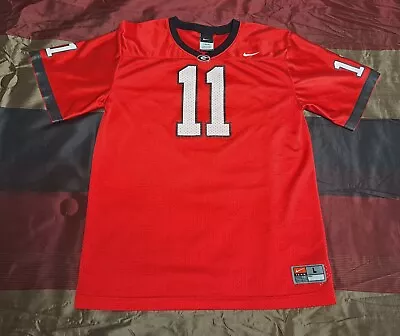 Nike UGA Georgia Bulldogs Football Red Jersey #11 Youth Size Large (L)  • $15