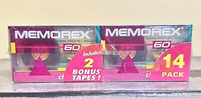 Memorex DBS 60 Unopened 14 Pack Blank Audio Cassette Tapes NOS • $24.99