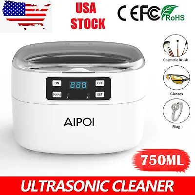 750ml Digital Ultrasonic Cleaner Ultra Sonic Bath Cleaning Tank Timer Degas A • $26