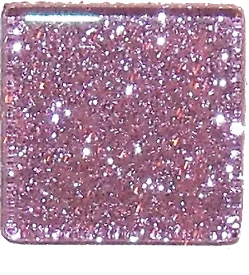 PINK Glitter Glass Mosaic Tile Pieces - 3/8 Inch - 50 Tiles - Crafting Supplies • $4.25