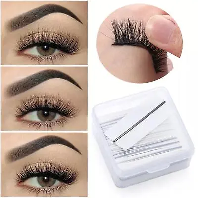 £2.63 • Buy 40/50 Pieces/Box Reusable Self-Adhesive Eyelash Glue Strip False Eyelashes