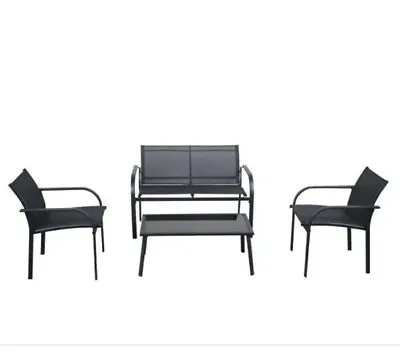 $199.99 • Buy 4Pcs Outdoor Furniture Lounge Setting Table Chairs Patio Dining Set PICK UP ONLY
