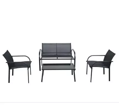 $199.99 • Buy 4Pcs Outdoor Furniture Lounge Setting Table Chairs Patio Dining Set PICK UP ONLY