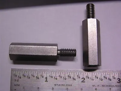 10 Stainless Steel 1/4-20 X 1 1/4  Long Male Female Hex Standoffs 7/16  Hex • $24.99