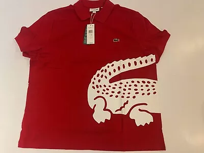 Lacoste RED S-4XL Men Polo Shirt 100% Cotton Short Sleeve Casual Logo NEW W TAGA • $38