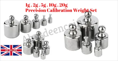 1g 2g 5g 10g 20g Precision Calibration Weight Set Scale Balance Test Jewellery • £7.45