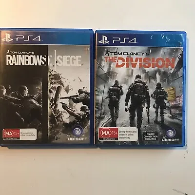 Tom Clancy's The Division & Rainbow Six Siege PS4 PlayStation 4 • $20