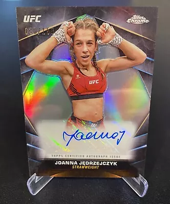 2024 Topps Chrome UFC Joanna Jedrzejczyk Veteran Refractor Auto /150 4 Card Lot • $39.99