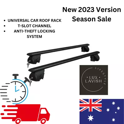 Roof Racks Black Fits Ranger WildTrak 4dr UTE Most SUV's Car Top Cross Bars AUS • $119.96