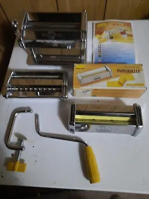 MARCATO Atlas 150 Pasta Noodle Maker Machine Vintage Box /Pappardelle Attachment • $65