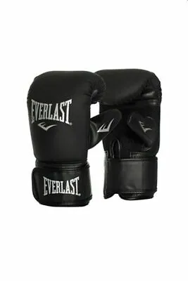 Everlast Tempo Bag Gloves Boxing Box Gym Training Mitt Work Black/Black L-Xl • $51.96