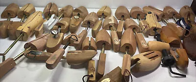 Vintage Mixed RandomLOT Of Wooden Shoe Tree Western Boot Hooks Shoe Stretchers • $149.99