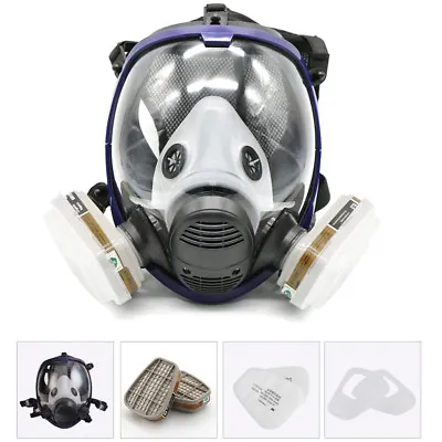 Gas Mask Full Face Facepiece Reusable Respirator Spray Paint Filter For 3M 6800 • $65.99
