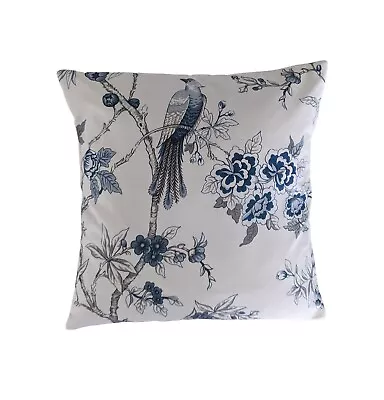 Navy Blue White Phoenix Bird Cushion Cover 16  • £6.99