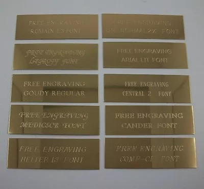 Custom Engraved 1  X 3   Brass Trophy Sign Name Plate . • $7