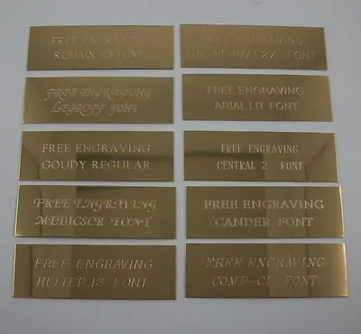 Custom Engraved 6  X 1   Brass Trophy Sign Name Plate . • $10.99
