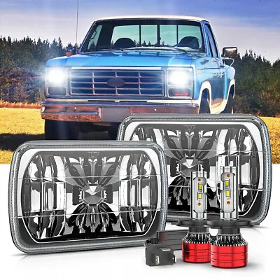 For Chevrolet C10 C20 C30 1981-1986 Pair 7x6  5x7 LED Headlights Hi/Lo Lamps+++ • $132.99