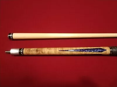 STUNNING! 19.8oz LUCASI XVII Birdseye Maple Blue MOP Pool Cue VINTAGE Buddy Hall • $269.99