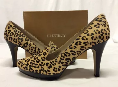 Ellen Tracy Women’s Prince Shoes Tan/ Black Cow Hair  Size 10 • $69.99