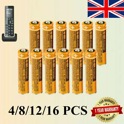 Panasonic NI-MH AAA Rechargeable Battery Cordless Phones Batteries 550mah 1.2V • £11.11