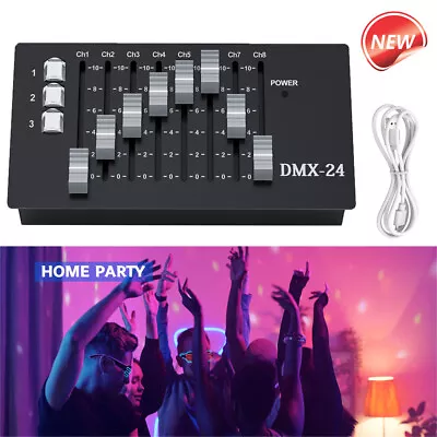 DMX512 Console MIDI Operator 192 Channel Stage Light Controller Disco Party 24CH • £24.99