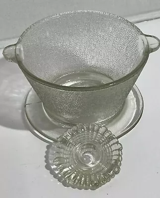 Small VINTAGE Glass Butter Mold • $20