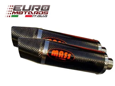 $834.90 • Buy MassMoto Exhaust Dual Slip-On Silencers Oval Full Carbon Aprilia Dorsoduro 750