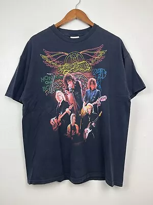 Vintage Y2k Aerosmith Tour T Shirt Mens XL Black Honkin On Bobo 2004 Rock Band • $40