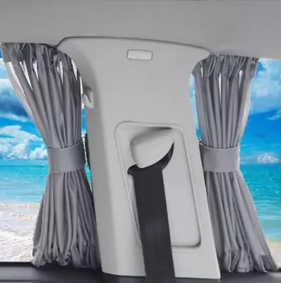 2Pcs Gray VIP Car Van SUV Curtain Anti-UV Sunshade Visor Kit Universal • $18.99