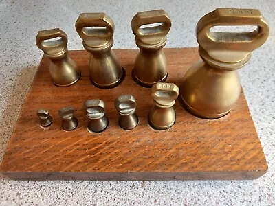 £35 • Buy Brass Metric Bell Weights X 9