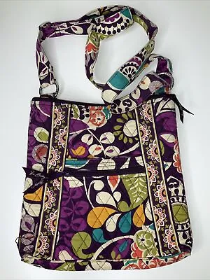 Vera Bradley Plum Petals Quilted Hipster Crossbody Bag Adjustable Strap Quilted • $10.36