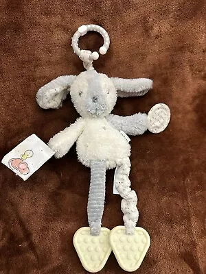 Mamas And Papas Playtime Piper Puppy Baby Soft Toy Plush Hanging Pram Toy • £11.50