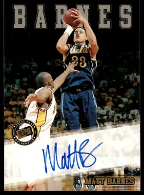 Matt Barnes 2002 Press Pass Auto Autograph Warriors Lakers UCLA Bruins • $11.99