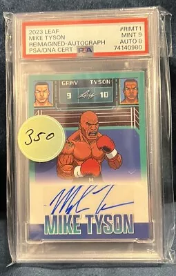 Mike Tyson Autographed PSA 9 2023 Leaf Reimagined Punchout Style #208/391 • $181.50