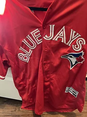 Vladimir Guerrero JR Majestic Toronto Blue Jays Canada Day Red Jersey L • $49