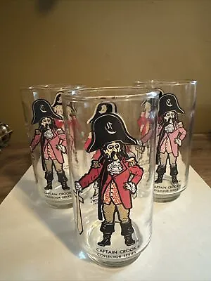 3 Vintage 1977 McDonald’s Captain Crook Collector Series Glasses New Old Stock • $24