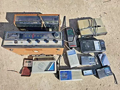 Vintage Radio & Clock Equipment Lot - 13 Items - Not Working/For Parts/Untested • $29.99