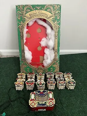 Vintage 1993 Mr. Christmas Holiday Carousel Special Edition Tested Box Horses • $64.95