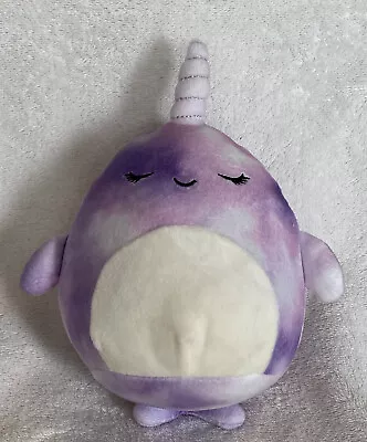 Squishmallow 5  Nabila The Narwhal Plush Stuffed Animal Kellytoy EUC • $6.16