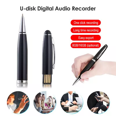 Mini USB Voice Activated Recorder Pen Digital Audio Sound Dictaphone MP3 Player • $25.29