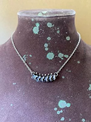 Sterling Silver Rattlesnake Vertebrae  Nagini  Choker Necklace • $145